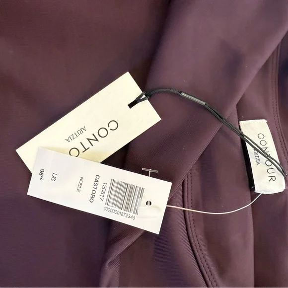 Aritzia Off-Shoulder Long Sleeve Dress in Deep Purple. - Picture 2 of 6